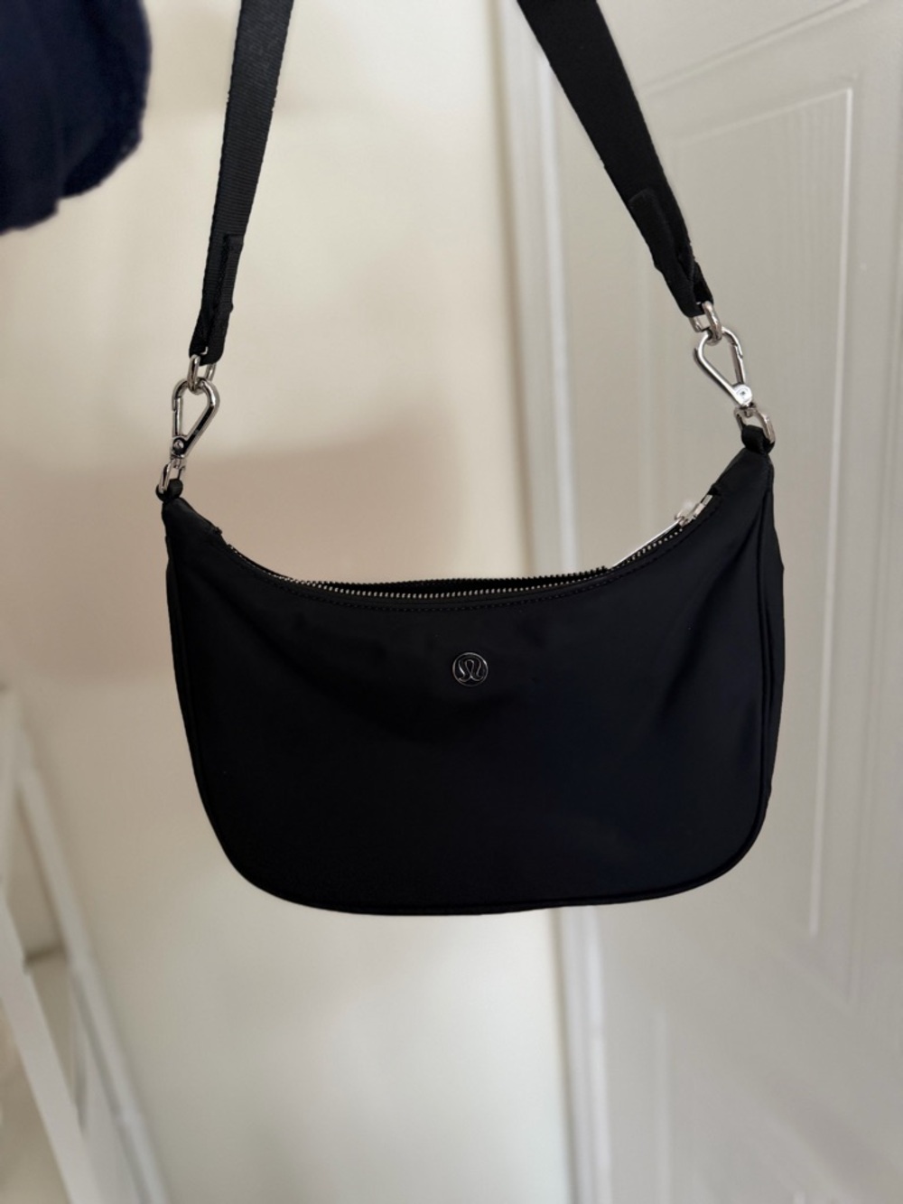 lululemon athletica Black Shoulder Pouch with Detachable Strap